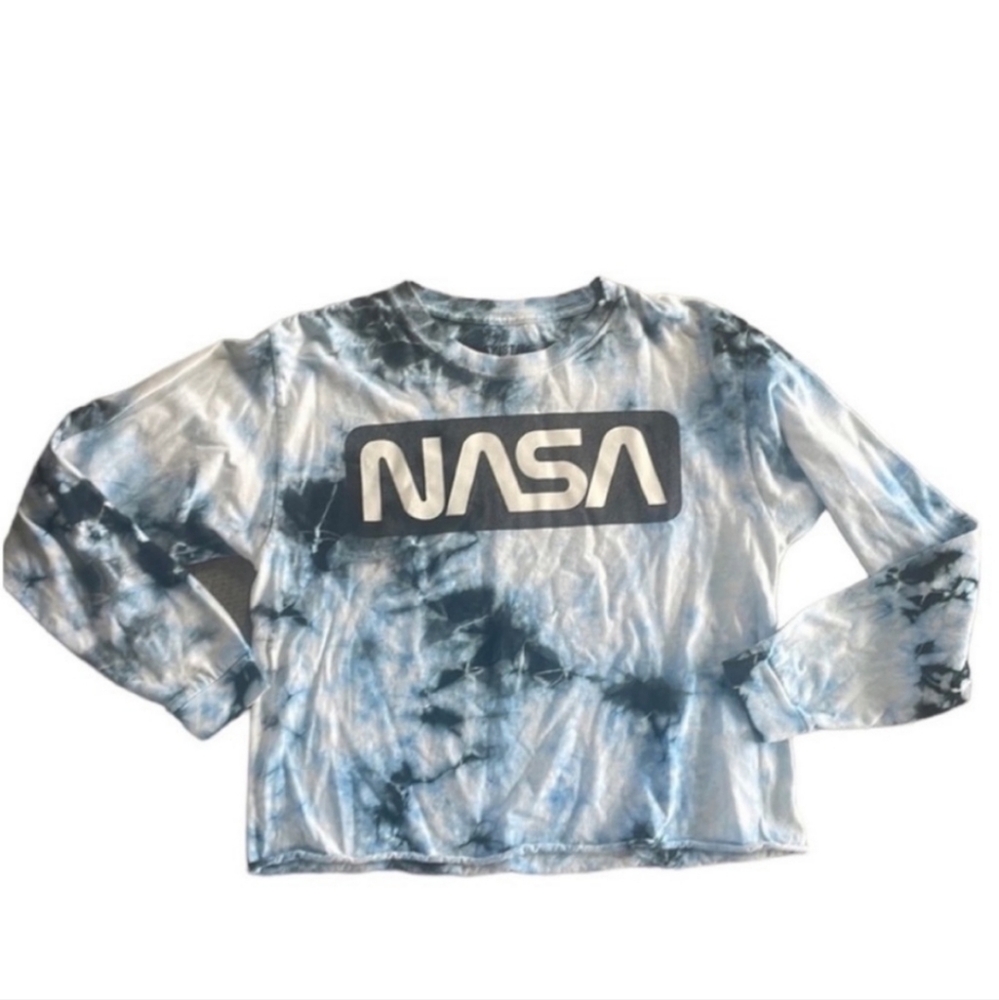 Urban Outfitters NASA Size Medium Blue Tie Dye Long-Sleeve Shirt